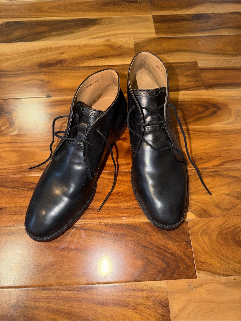 Cole Haan Men's Black Leather Dress Chukka Boots